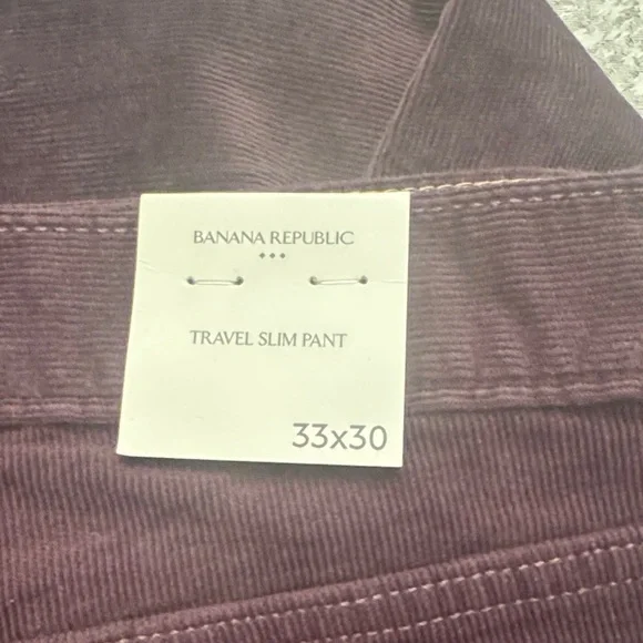 Banana Republic Factory Men's Corduroy Pants - Deep Plum size 33 x 30 - Picture 2 of 7